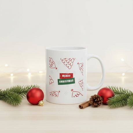 Let It Snow Snowman Christmas Mug — Festive Holiday Ceramic Coffee Cup (11oz/15oz)