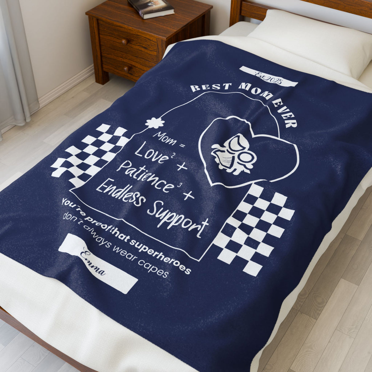 Personalized Velveteen Plush Blanket: Comfort and Warmth for Your Home