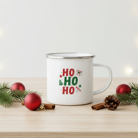 Personalized Santa's Favorite Enamel Camping Mug | Custom Christmas Gifts for Kids & Family