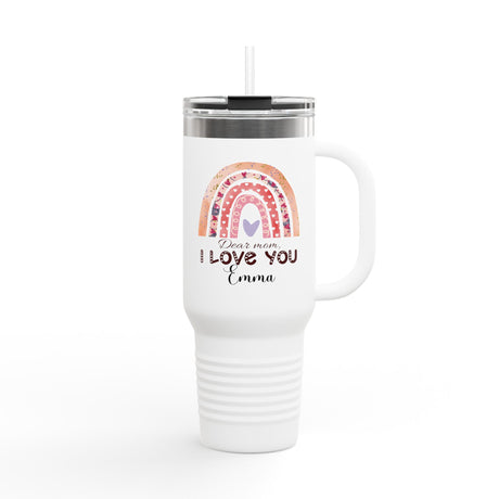 The Perfect Gift for Mom: Luxury Personalized 40oz Insulated Travel Mug - Style & Unbeatable Temperature Control!