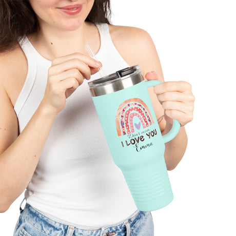 The Perfect Gift for Mom: Luxury Personalized 40oz Insulated Travel Mug - Style & Unbeatable Temperature Control!