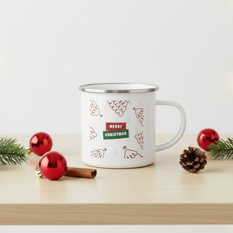 Personalized Snowman Enamel Mugs | Custom Christmas Gifts for Kids & Family