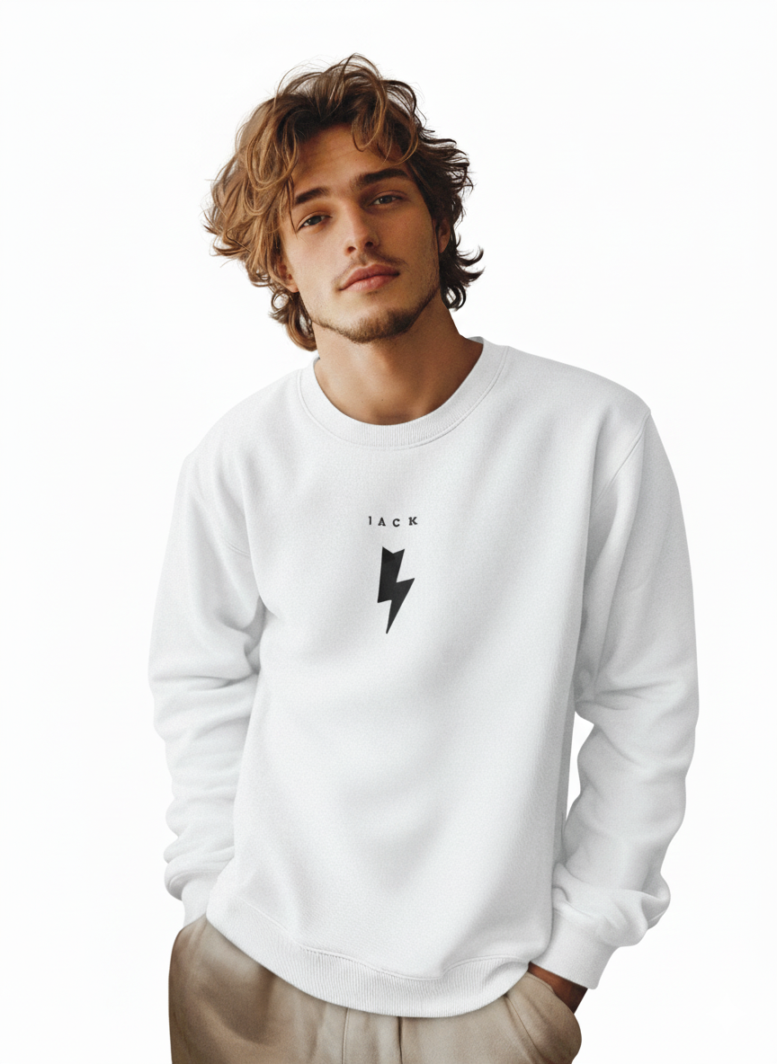 Unisex Lightning Bolt Crewneck Sweatshirt | Casual, Trendy, Cozy, Gift Idea, Everyday Wear
