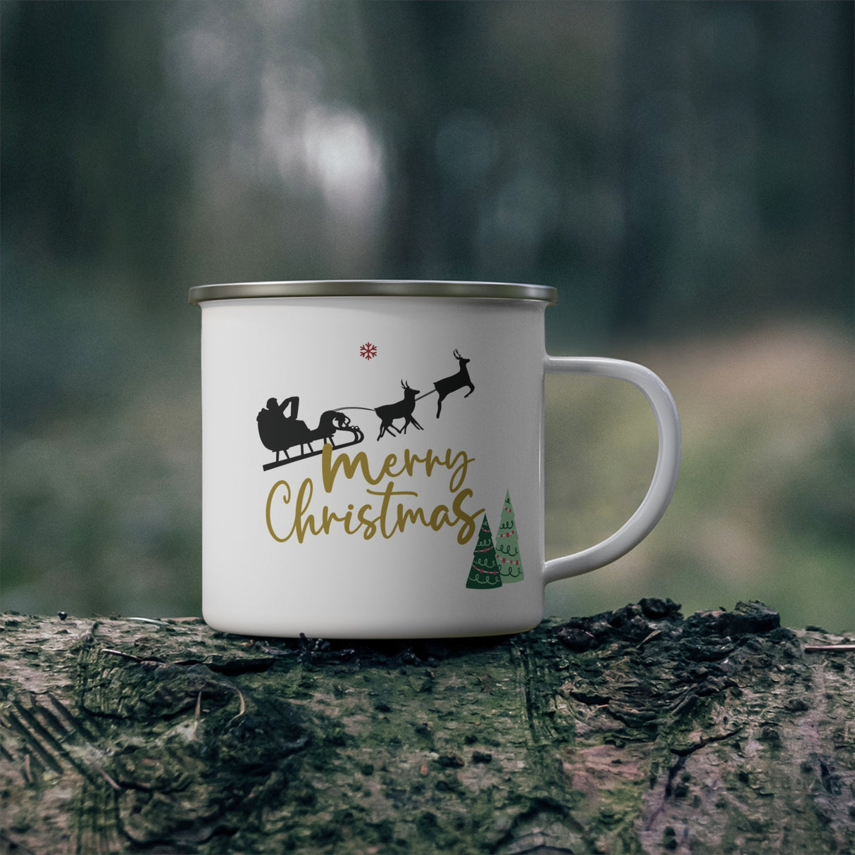 Personalized Bear Enamel Camping Mug