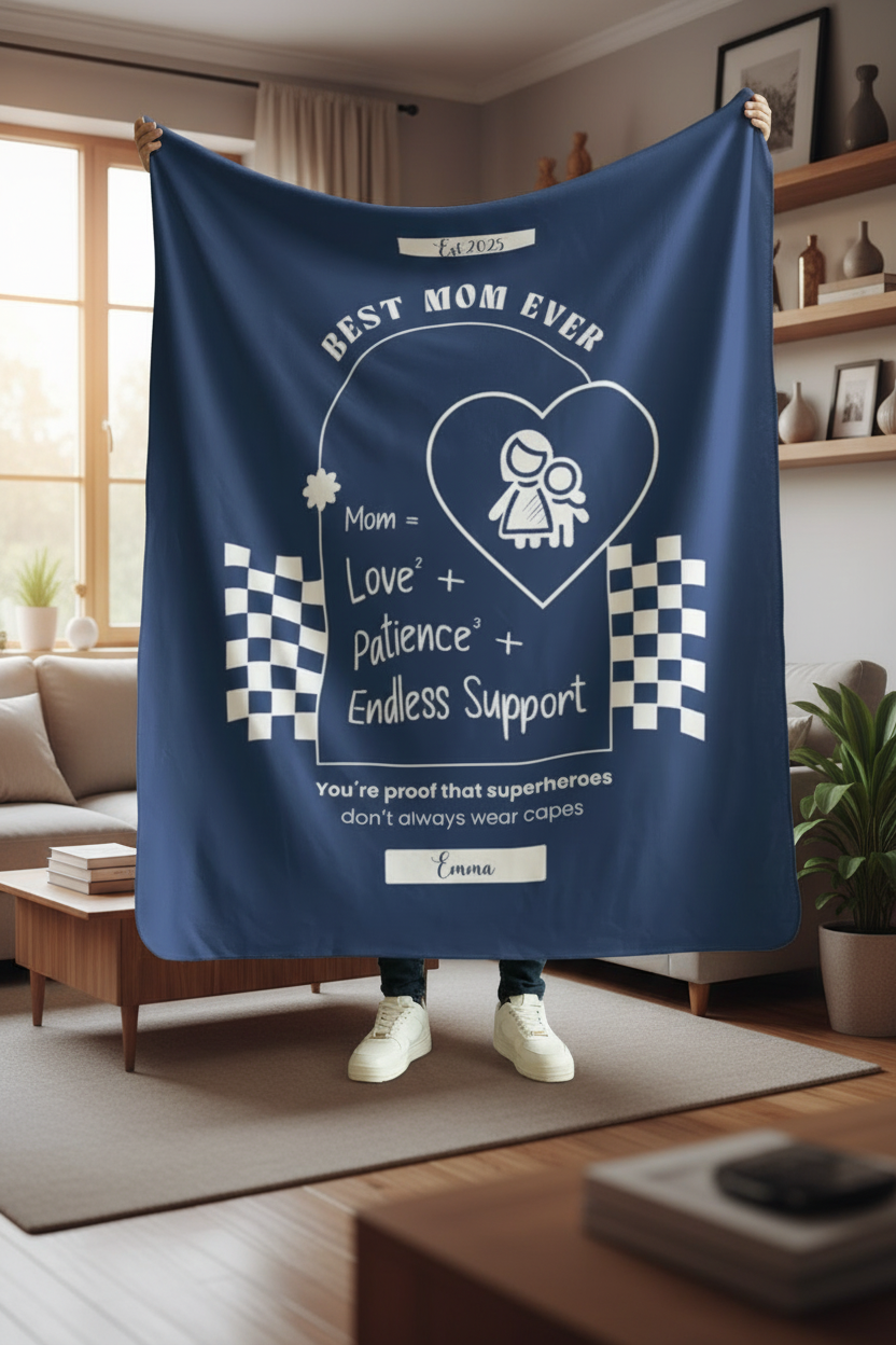 Personalized Velveteen Plush Blanket: Comfort and Warmth for Your Home