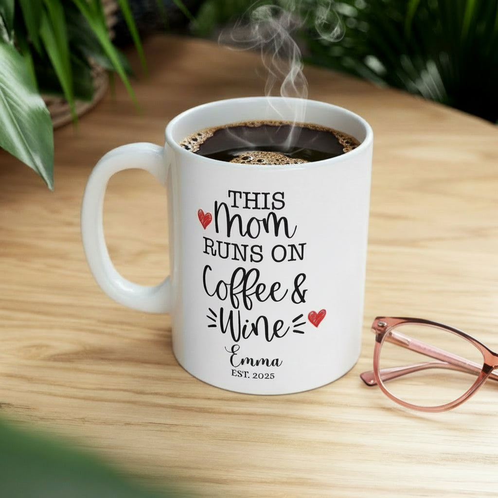 Personalized Funny Mom Mug - Custom Coffee & Tea Cup Gift for Any Occasion