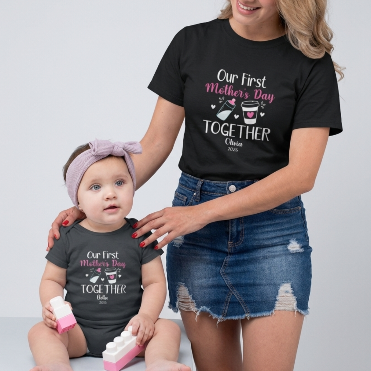 Personalized First Mother's Day Shirt - Custom Mommy and Me Matching Tee