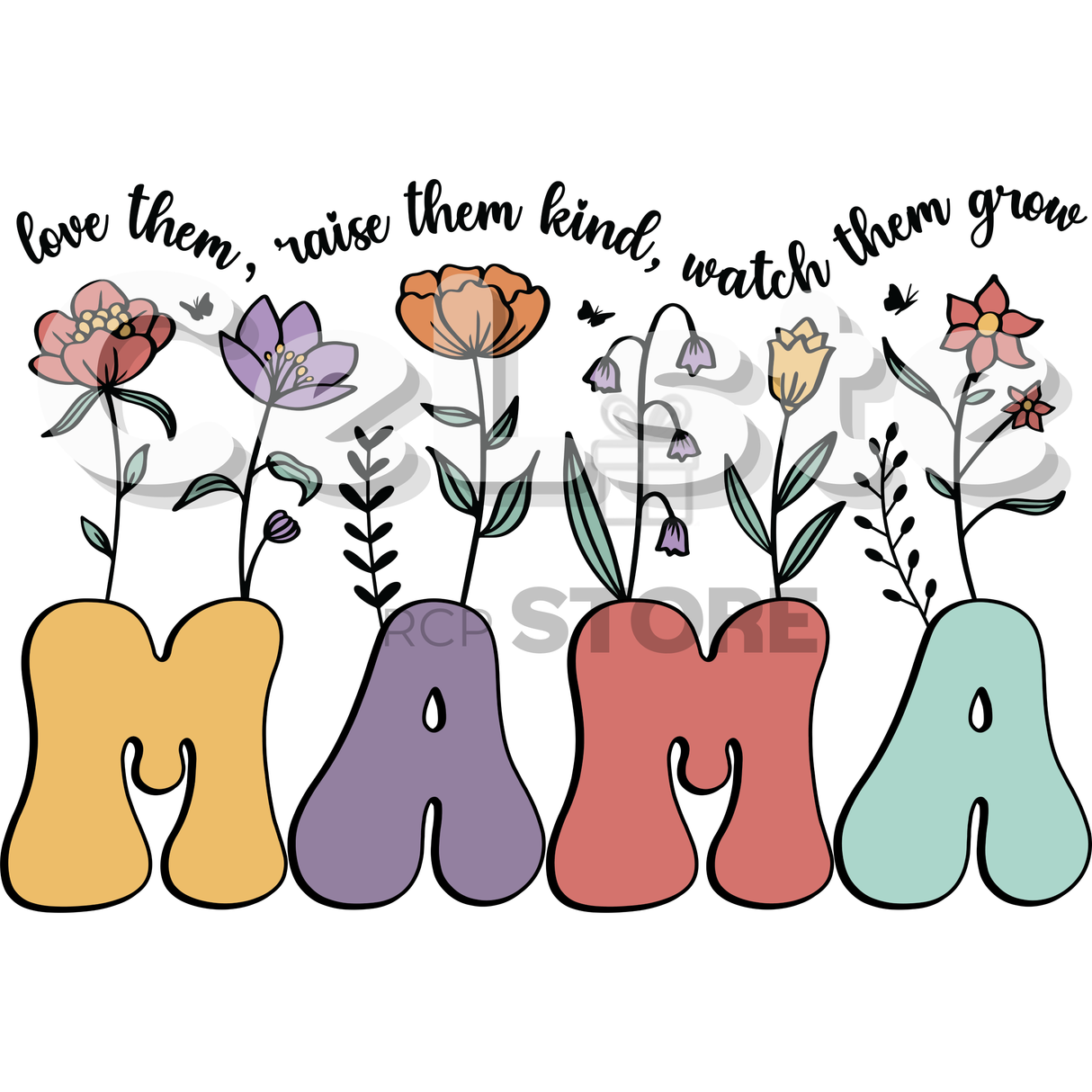 Retro Mom Floral T-Shirt - Wildflower Gift for Her