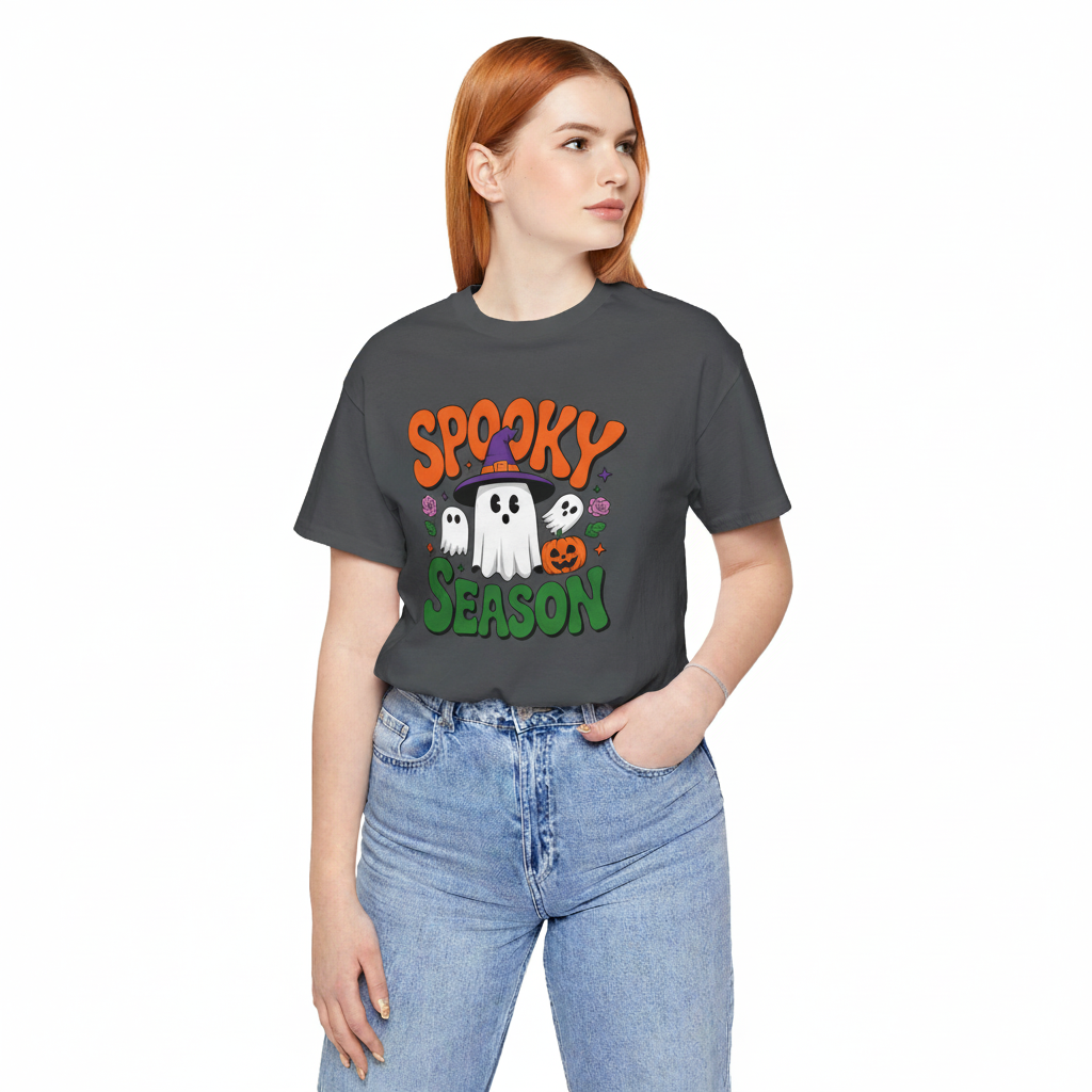 Spooky Season - Halloween T-Shirt, Ghost Design, Fall Fashion, Halloween Party, Cute Casual Wear