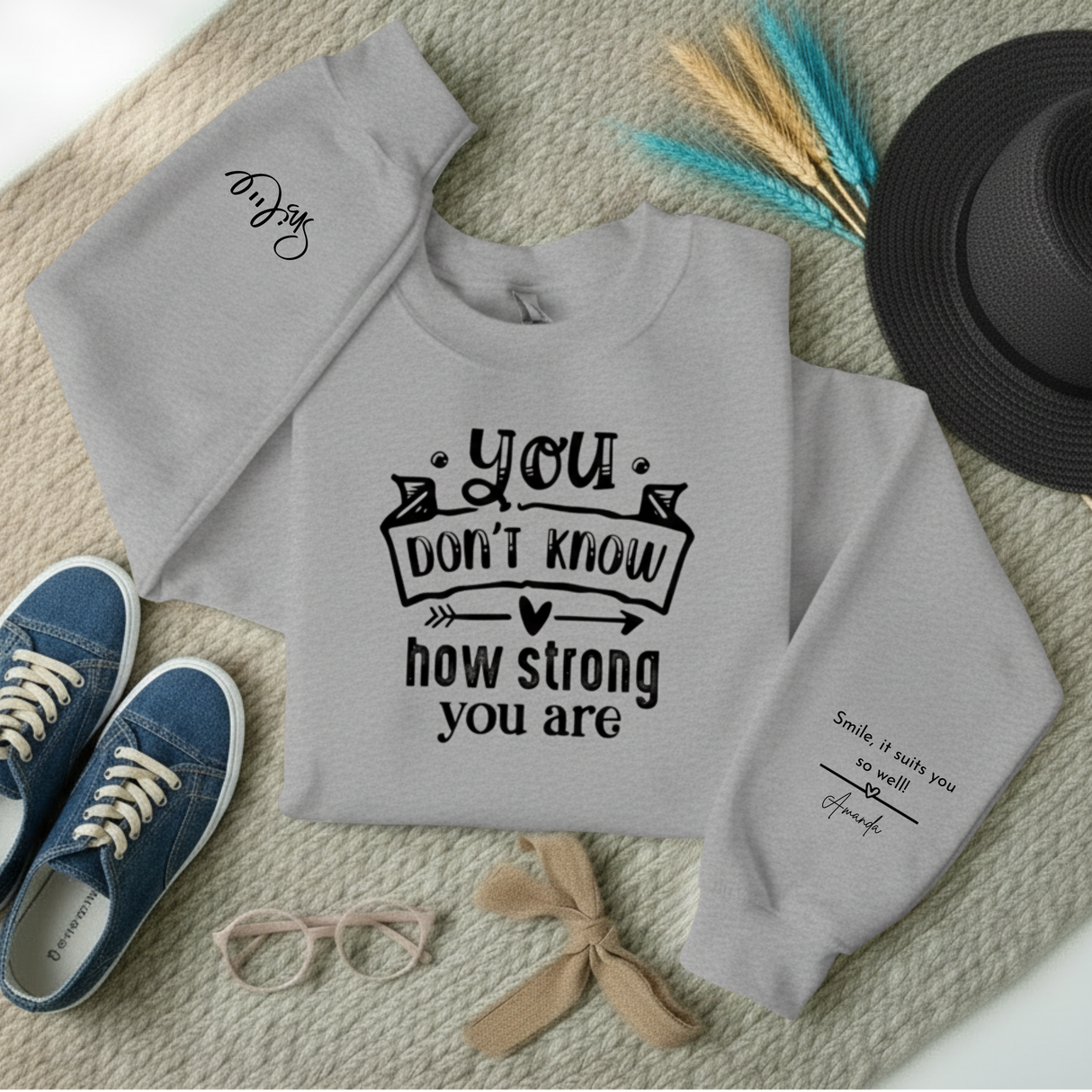 Inspirational Crewneck Sweatshirt - Motivational Gift, Cozy Apparel, Self-Care Statement