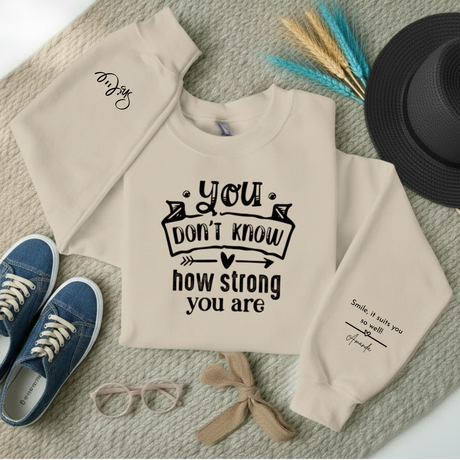 Inspirational Crewneck Sweatshirt - Motivational Gift, Cozy Apparel, Self-Care Statement