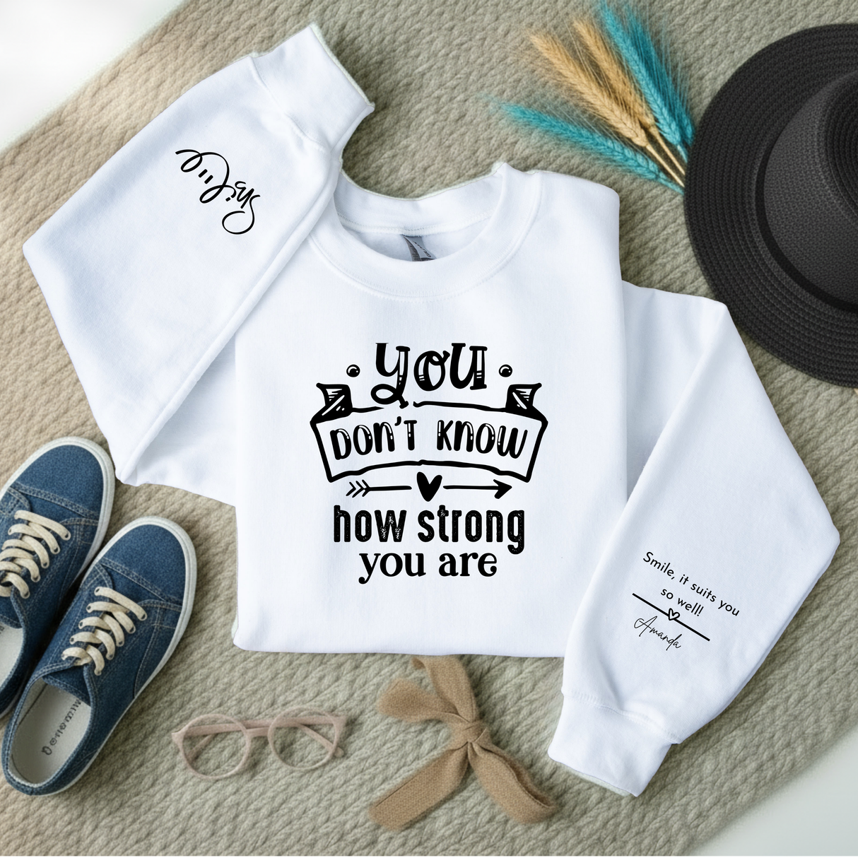 Inspirational Crewneck Sweatshirt - Motivational Gift, Cozy Apparel, Self-Care Statement