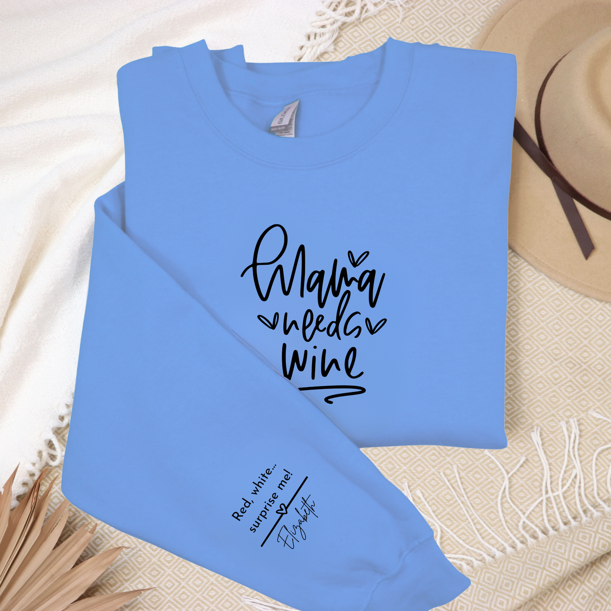 Personalized Sarcastic Mom Life Sweatshirt - Funny Wine Lover Gift for Any Occasion
