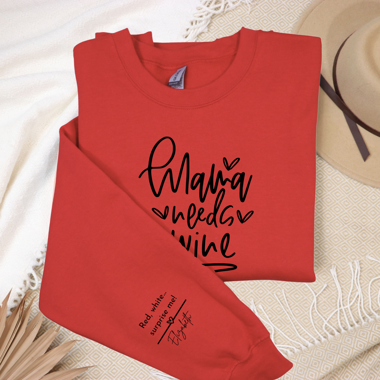 Personalized Sarcastic Mom Life Sweatshirt - Funny Wine Lover Gift for Any Occasion