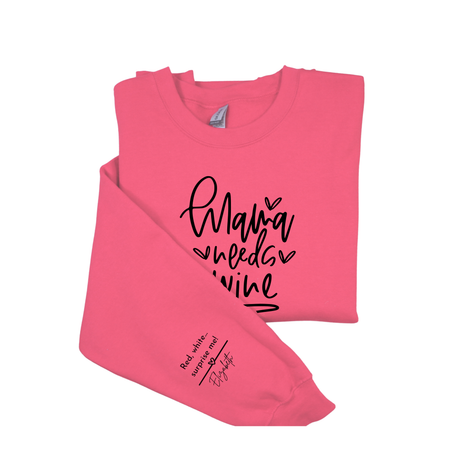Personalized Sarcastic Mom Life Sweatshirt - Funny Wine Lover Gift for Any Occasion