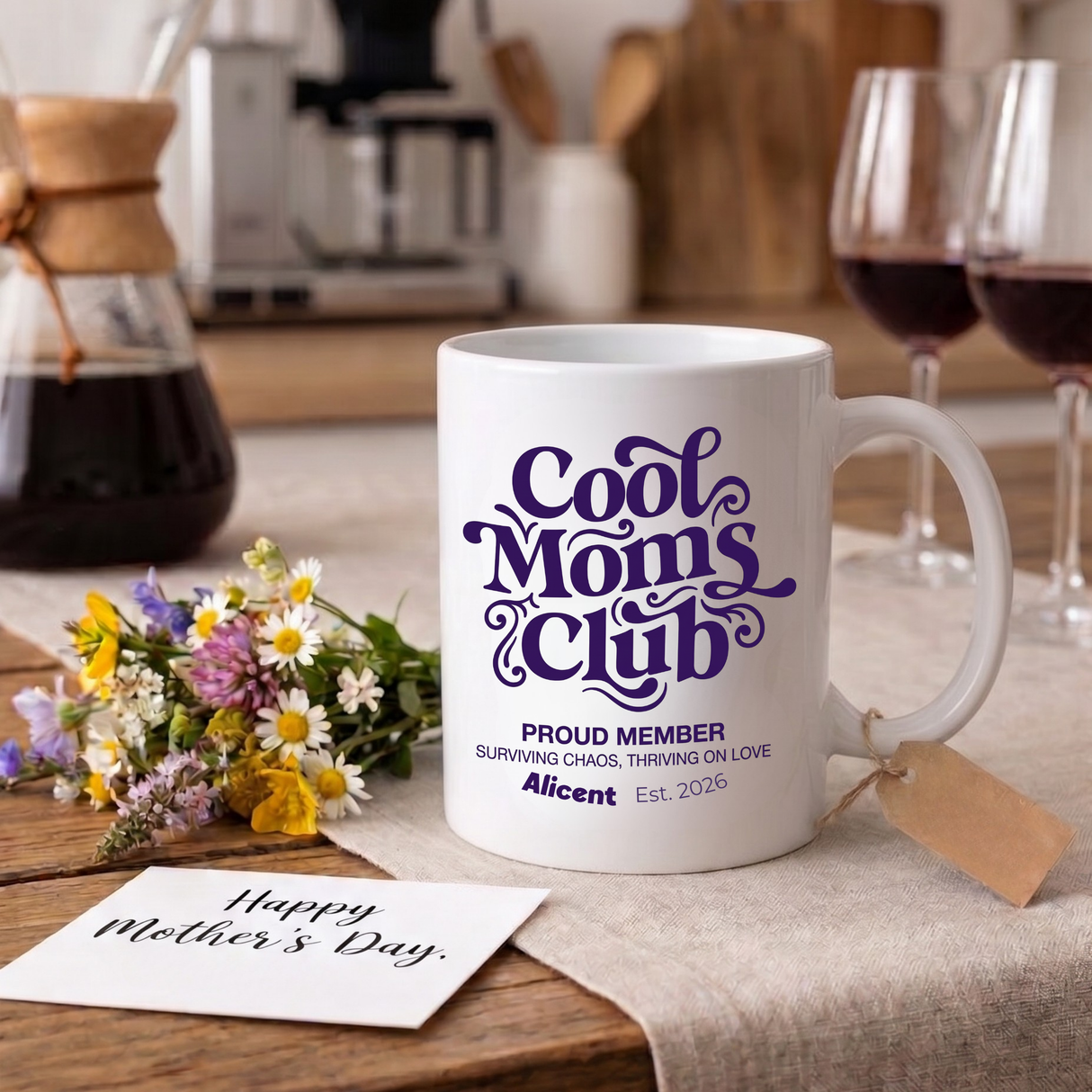 New Mom Gift Mug - Fun Cool Moms Club Est 2026 Mug - First Time Mom & Baby Shower Gift