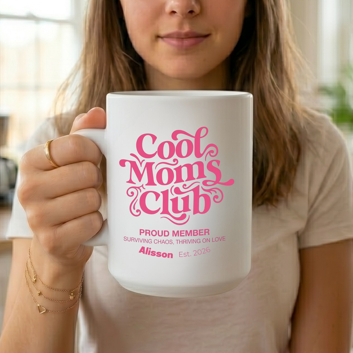 New Mom Gift Mug - Fun Cool Moms Club Est 2026 Mug - First Time Mom & Baby Shower Gift