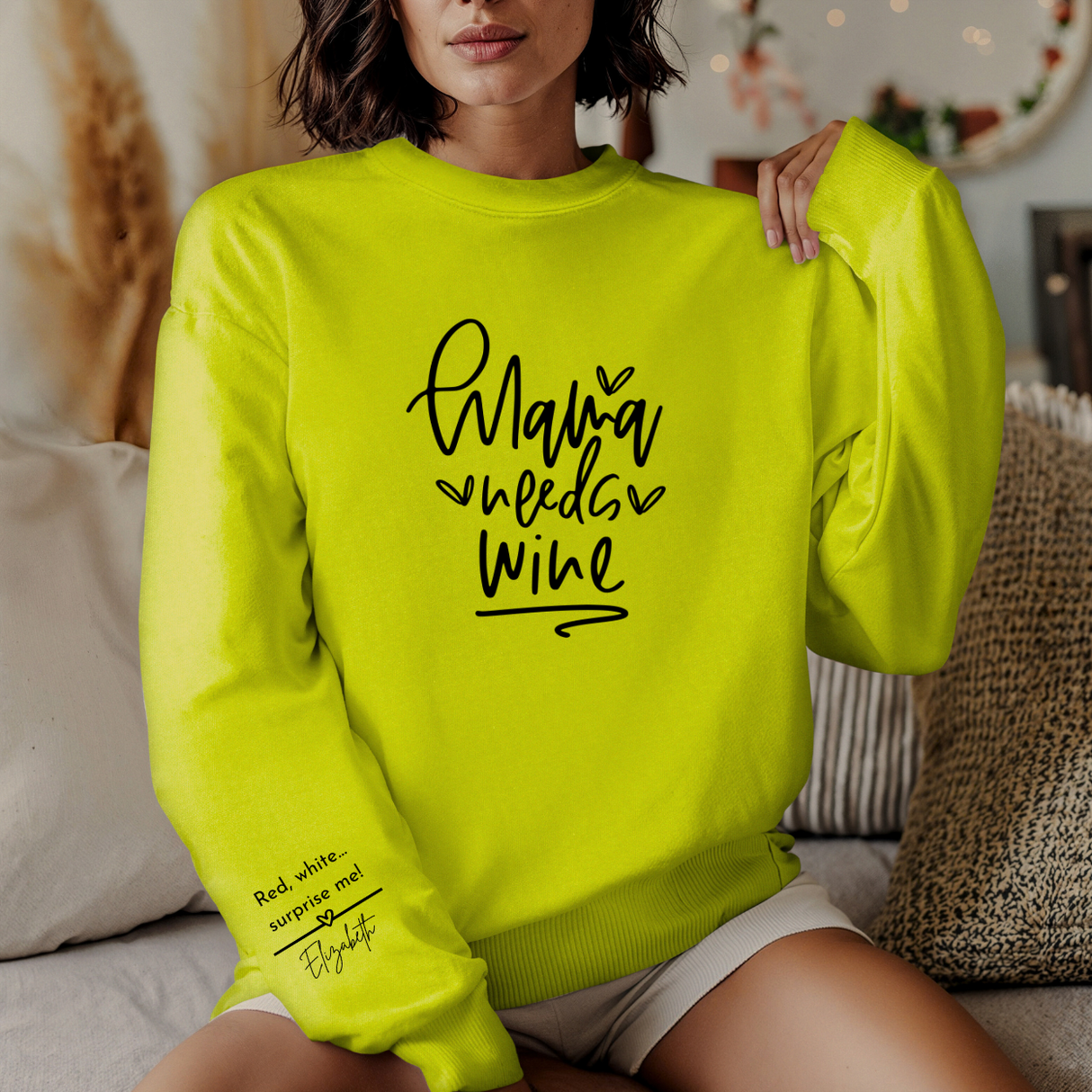 Personalized Sarcastic Mom Life Sweatshirt - Funny Wine Lover Gift for Any Occasion