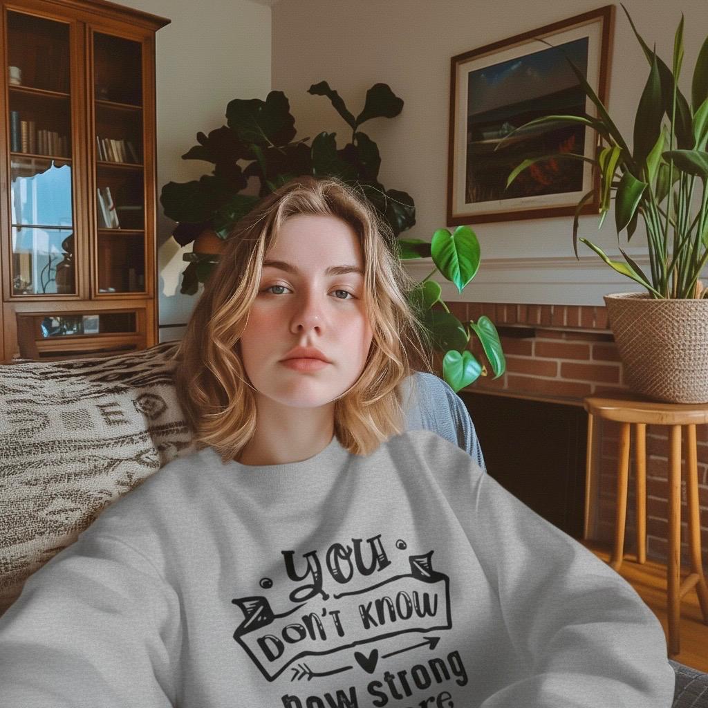 Inspirational Crewneck Sweatshirt - Motivational Gift, Cozy Apparel, Self-Care Statement