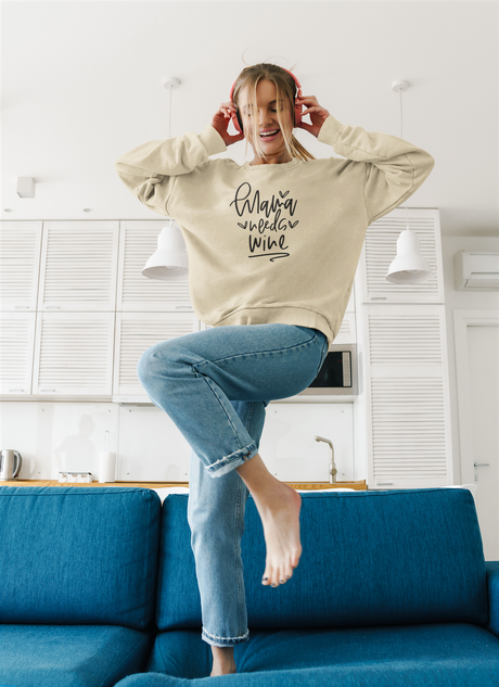 Personalized Sarcastic Mom Life Sweatshirt - Funny Wine Lover Gift for Any Occasion