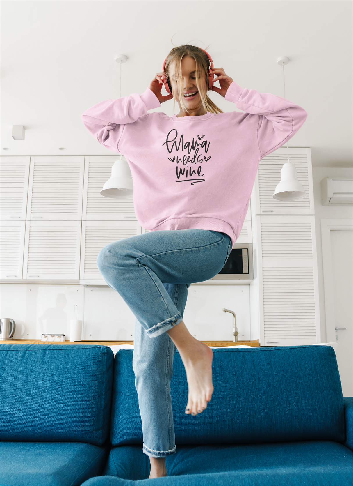 Personalized Sarcastic Mom Life Sweatshirt - Funny Wine Lover Gift for Any Occasion