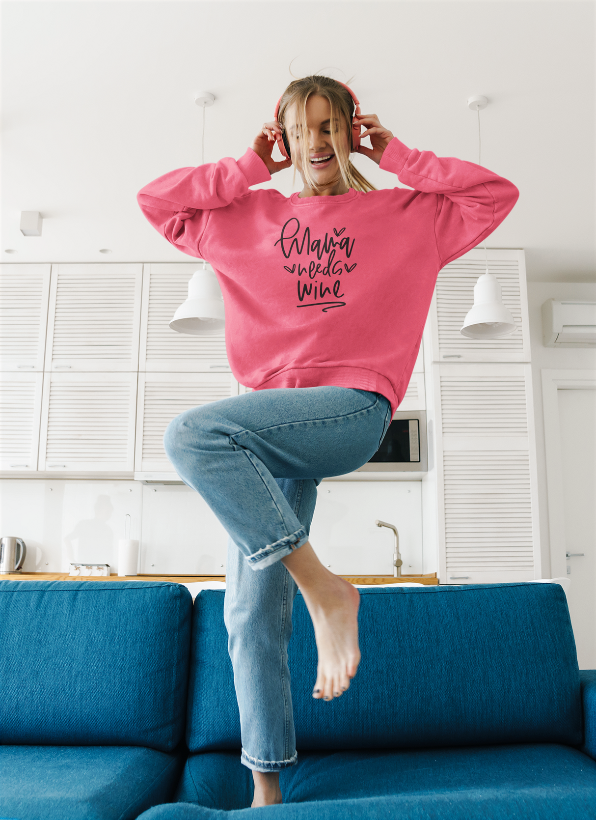 Personalized Sarcastic Mom Life Sweatshirt - Funny Wine Lover Gift for Any Occasion