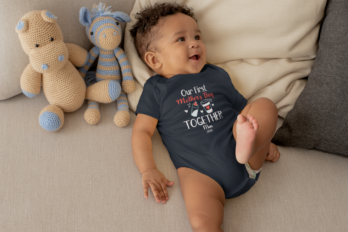 Personalized First Mother's Day Baby Bodysuit - Custom Mommy and Me Matching Outfit