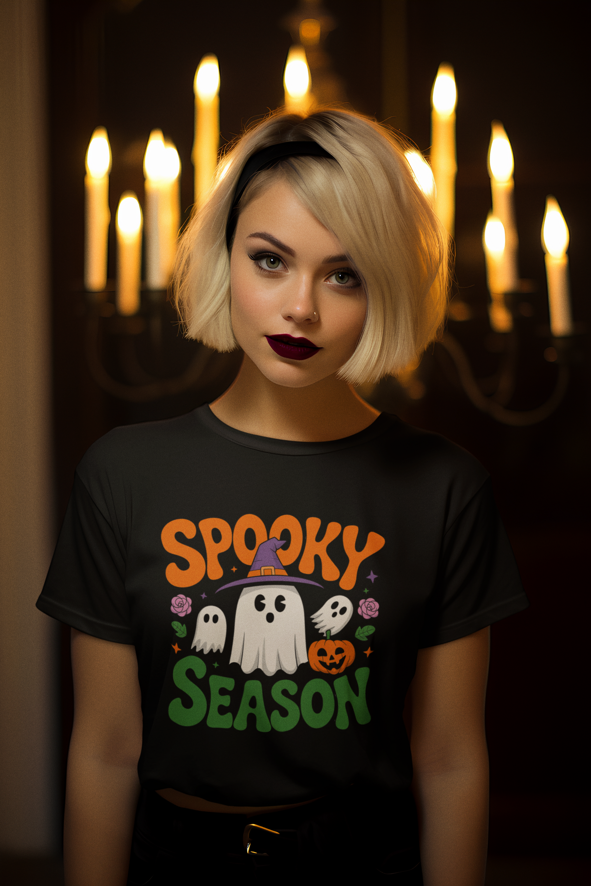 Spooky Season - Halloween T-Shirt, Ghost Design, Fall Fashion, Halloween Party, Cute Casual Wear