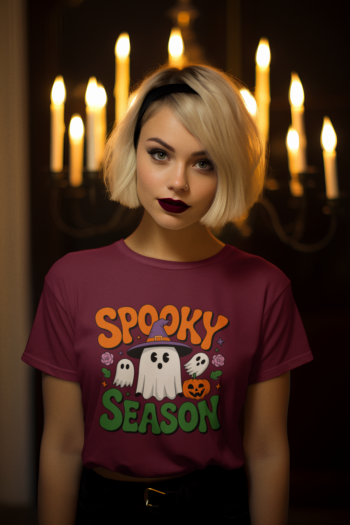Spooky Season - Halloween T-Shirt, Ghost Design, Fall Fashion, Halloween Party, Cute Casual Wear