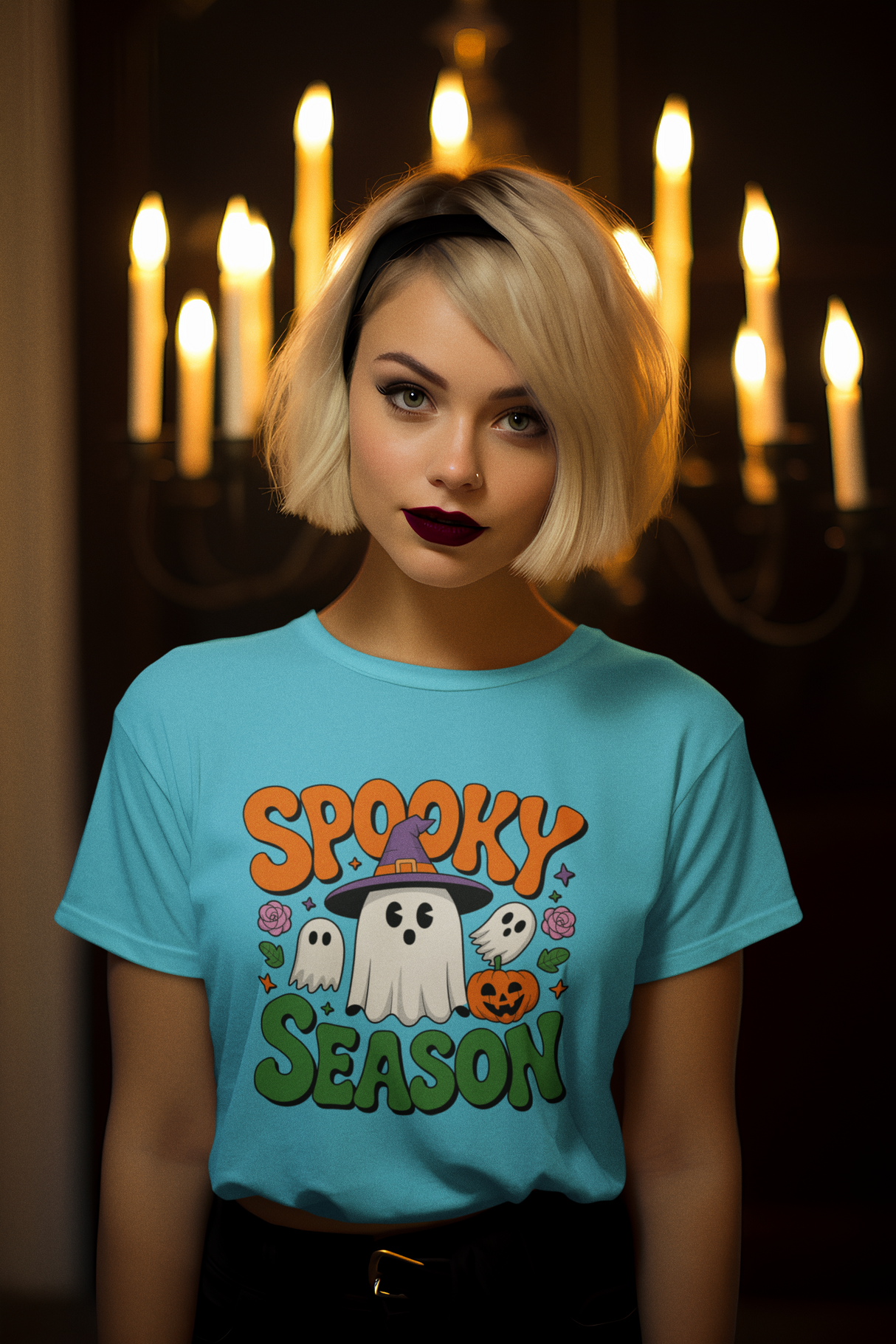 Spooky Season - Halloween T-Shirt, Ghost Design, Fall Fashion, Halloween Party, Cute Casual Wear