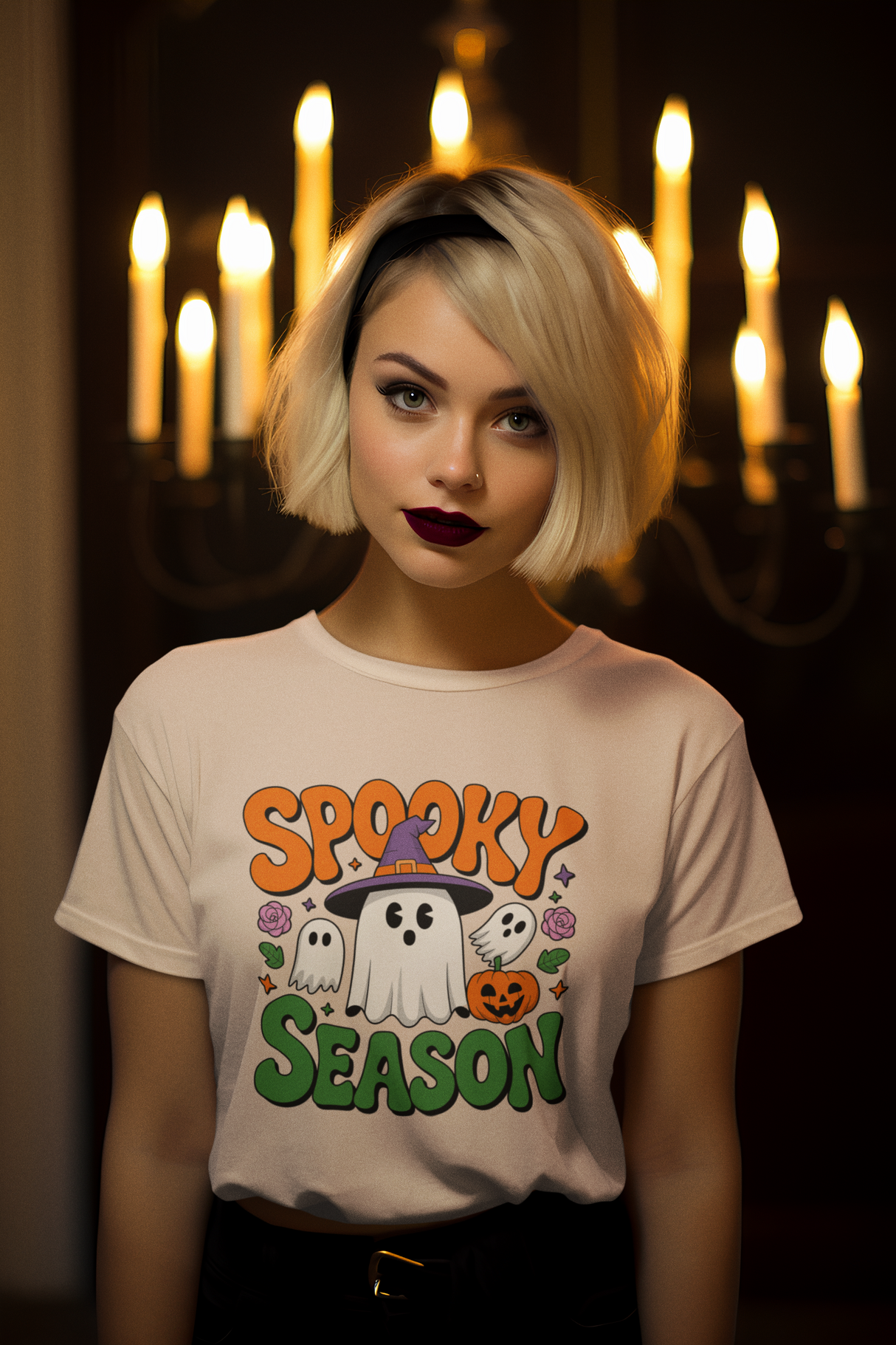 Spooky Season - Halloween T-Shirt, Ghost Design, Fall Fashion, Halloween Party, Cute Casual Wear