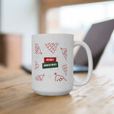 Let It Snow Snowman Christmas Mug — Festive Holiday Ceramic Coffee Cup (11oz/15oz)
