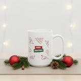 Let It Snow Snowman Christmas Mug — Festive Holiday Ceramic Coffee Cup (11oz/15oz)