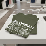 Personalized DeLorean Time Machine T-Shirt | Blueprint with Name and Year | Back to the Future Gift