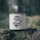 Personalized Daddy Enamel Mug, Funny Gift for Dad, Birthday Present for Father, Coffee Cup for Men, Unique Father's Day Gift