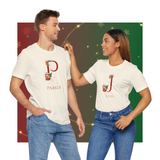 Personalized Initial and Name T-Shirt – Family Christmas Gift (A-Z)