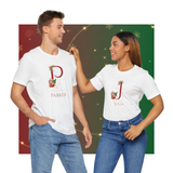 Personalized Initial and Name T-Shirt – Family Christmas Gift (A-Z)