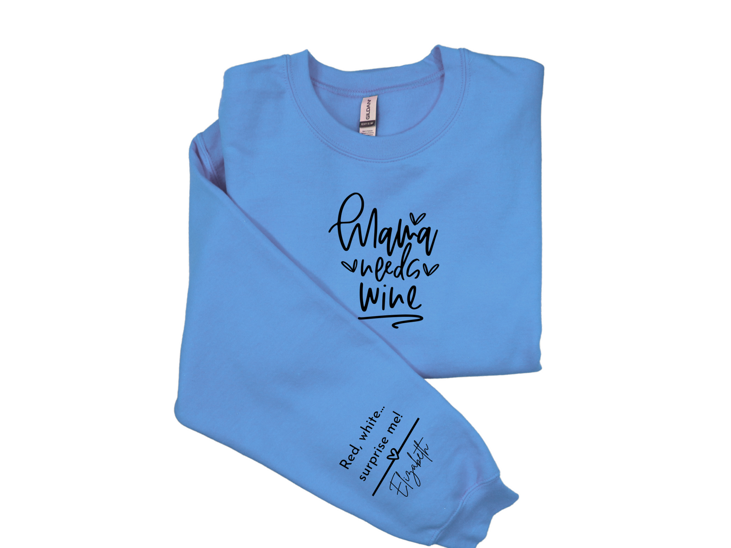 Personalized Sarcastic Mom Life Sweatshirt - Funny Wine Lover Gift for Any Occasion