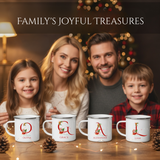 Unique Christmas Gift: Personalized Initial & Name Enamel Camping Mug – Cutest Alphabet Letter Design