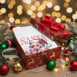 Christmas Gift: Personalized Santa Baby Tee 'Pink Holiday Girl' T-Shirt for Her