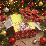 Christmas Gift: Personalized Santa Baby Tee 'Pink Holiday Girl' T-Shirt for Her