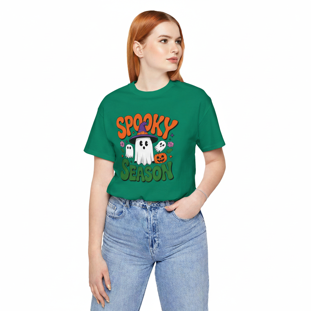 Spooky Season - Halloween T-Shirt, Ghost Design, Fall Fashion, Halloween Party, Cute Casual Wear