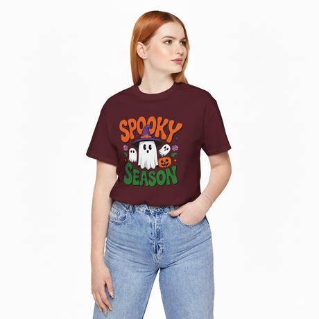 Spooky Season - Halloween T-Shirt, Ghost Design, Fall Fashion, Halloween Party, Cute Casual Wear