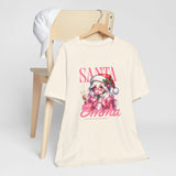 Christmas Gift: Personalized Santa Baby Tee 'Pink Holiday Girl' T-Shirt for Her