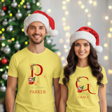 Personalized Initial and Name T-Shirt – Family Christmas Gift (A-Z)