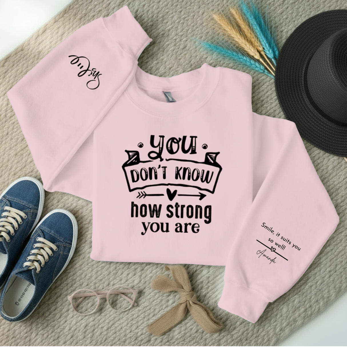 Inspirational Crewneck Sweatshirt - Motivational Gift, Cozy Apparel, Self-Care Statement