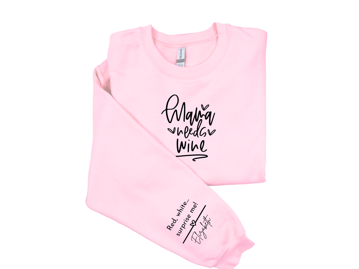 Personalized Sarcastic Mom Life Sweatshirt - Funny Wine Lover Gift for Any Occasion