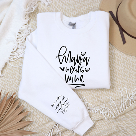 Personalized Sarcastic Mom Life Sweatshirt - Funny Wine Lover Gift for Any Occasion