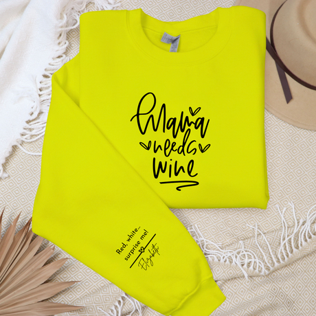 Personalized Sarcastic Mom Life Sweatshirt - Funny Wine Lover Gift for Any Occasion