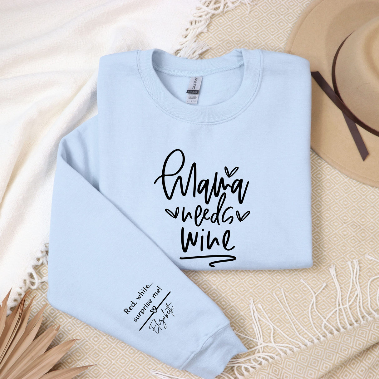 Personalized Sarcastic Mom Life Sweatshirt - Funny Wine Lover Gift for Any Occasion